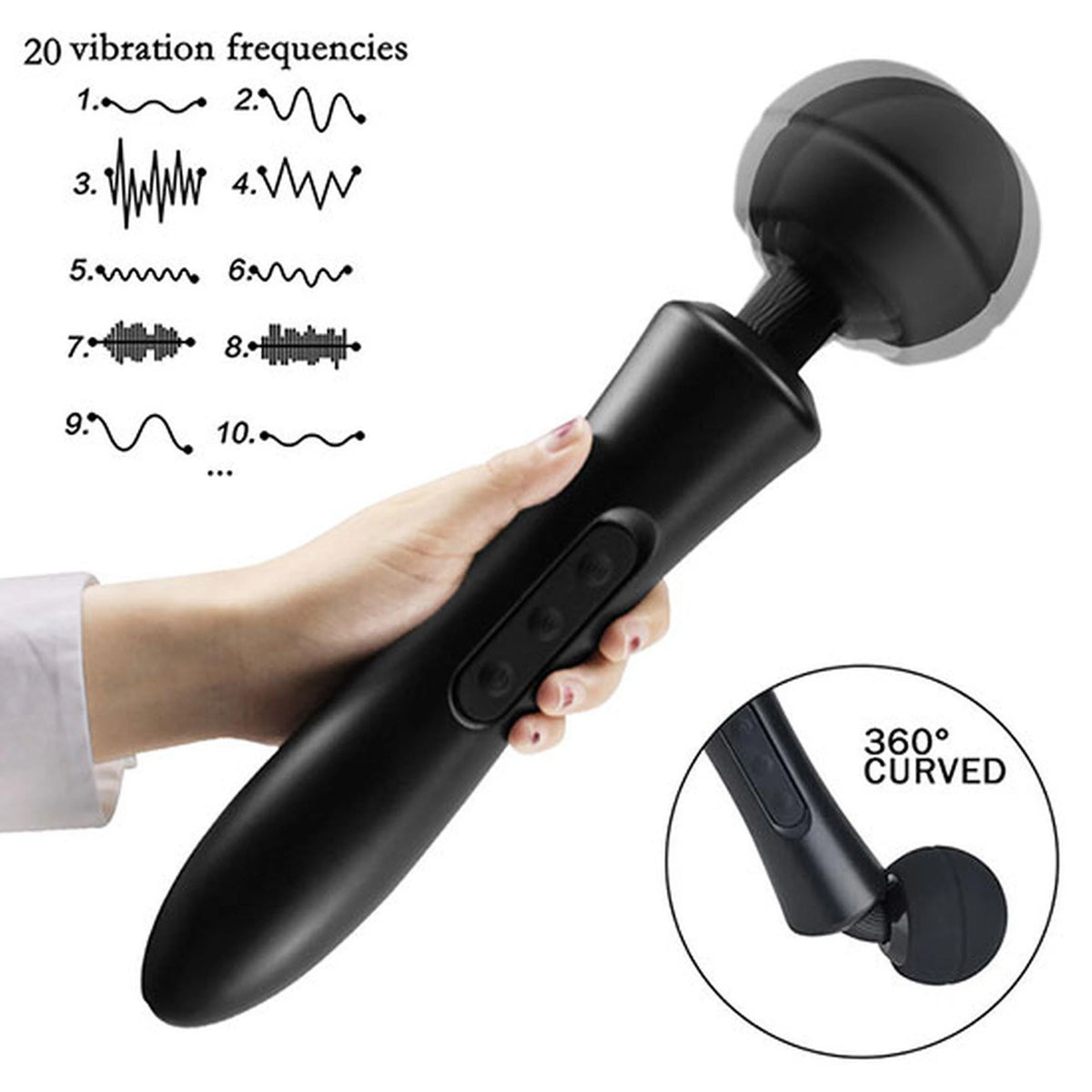 Masajeador wand 20 funciones – recargable | Favorites
