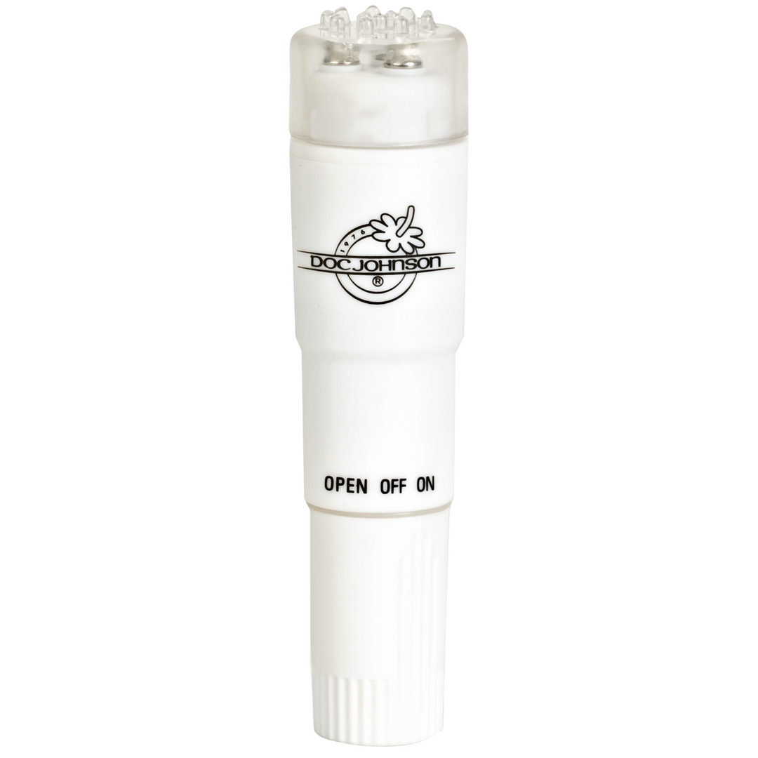 Vibrador clásico Nights Rocket 10.4 cm – de bolsillo, blanco | Doc Johnson