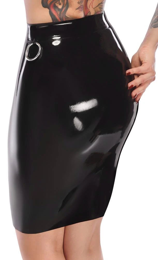 Vestido – de látex, con cremallera, negro 29013821041 | Late X