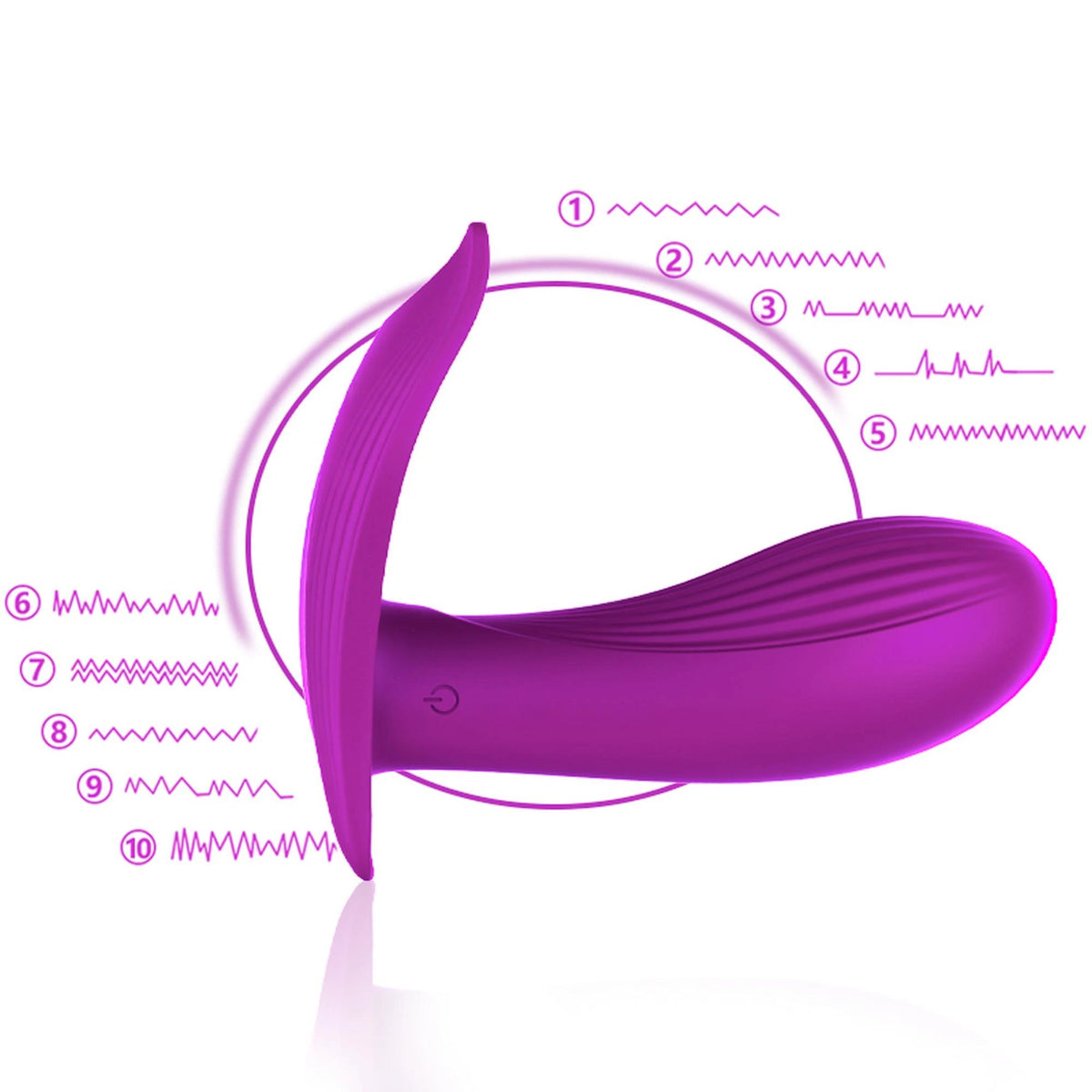 Clitoral stimulator Voice 10 functions – remote control, rechargeable, purple | Favorites