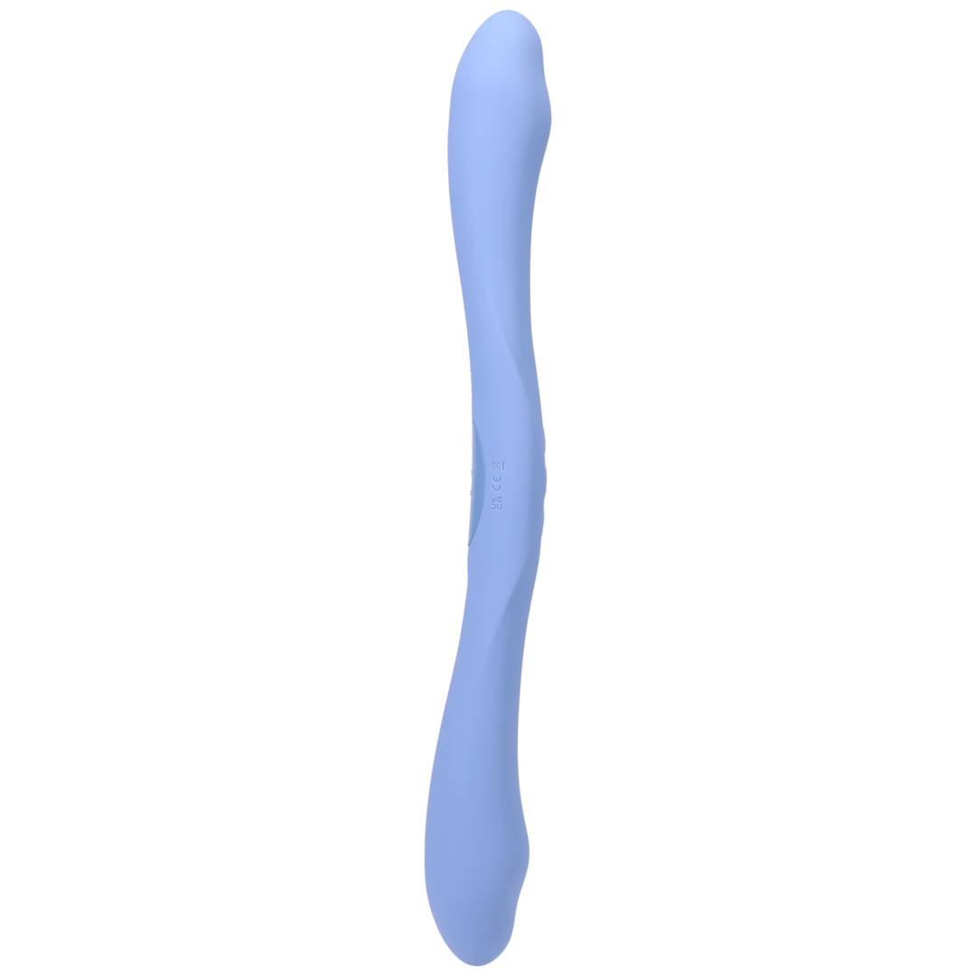 Duet - Vibromasseur double embout avec télécommande sans fil - Bleu pervenche