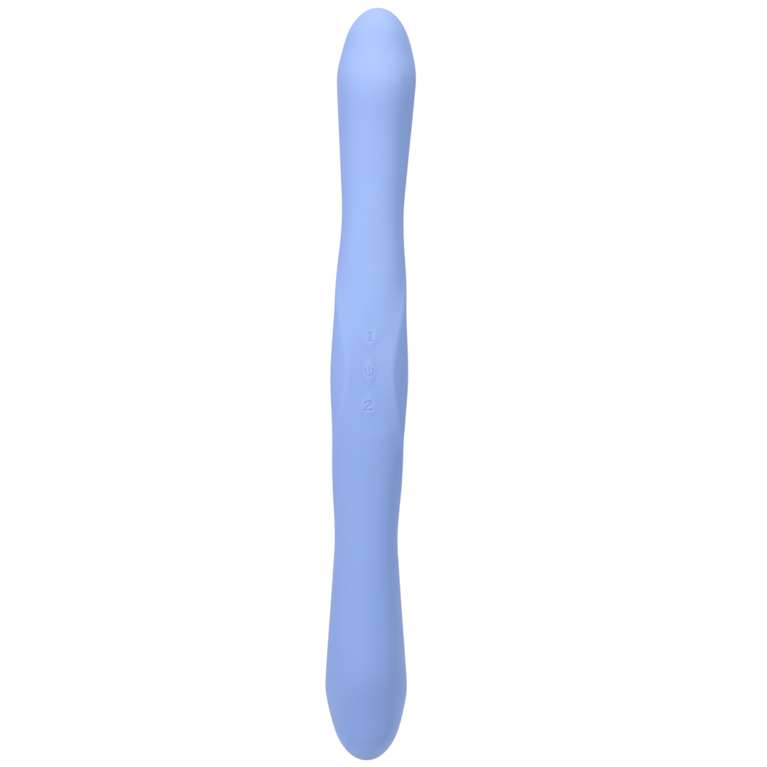 Duet - Vibromasseur double embout avec télécommande sans fil - Bleu pervenche
