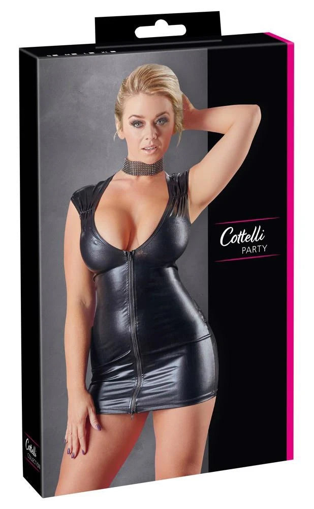 Robe Wet Look avec fermeture éclair M