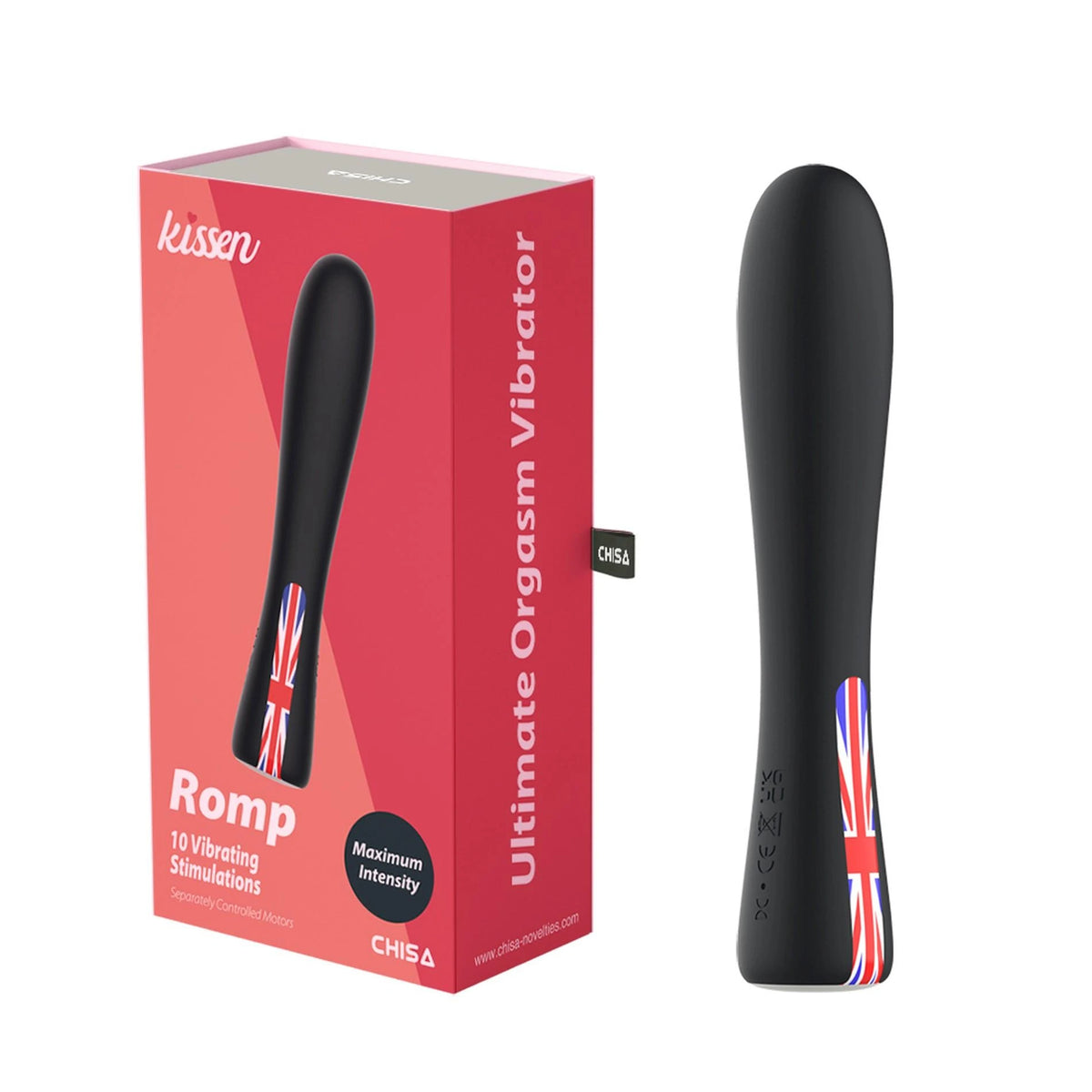 Vibrador clásico Romp 18 cm – recargable, negro | Kissen