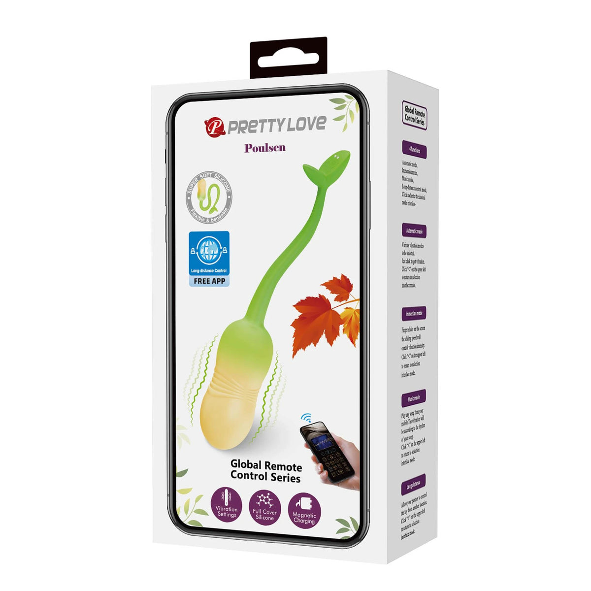 Ovetto vibrante Poulsen Controlled 12 funzioni – controllo da app, ricaricabile BI-300129HP-1 | Pretty Love