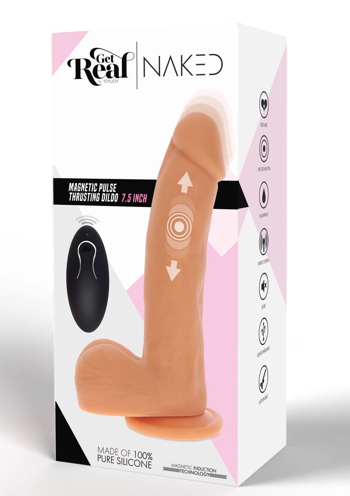 Realistic vibrator Magnetic Pulse Trusting tone – with suction cup, nude | ToyJoy