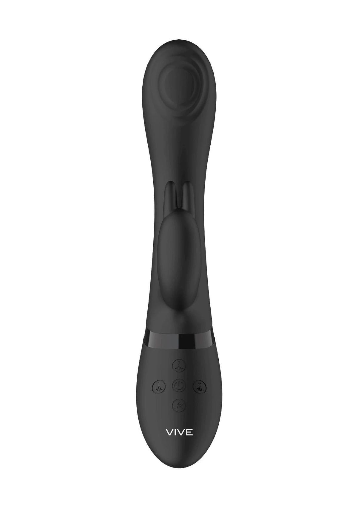 Vibromasseur rabbit Cato Pulse 10 fonctions – noir | Shots Toys