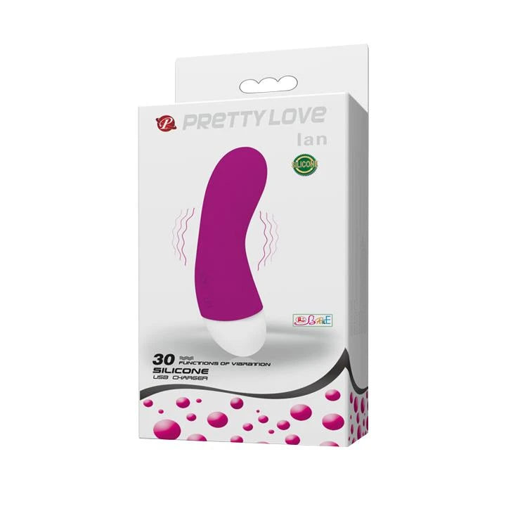 Mini vibratore IAN 30 funzioni – ricaricabile, fucsia | Pretty Love