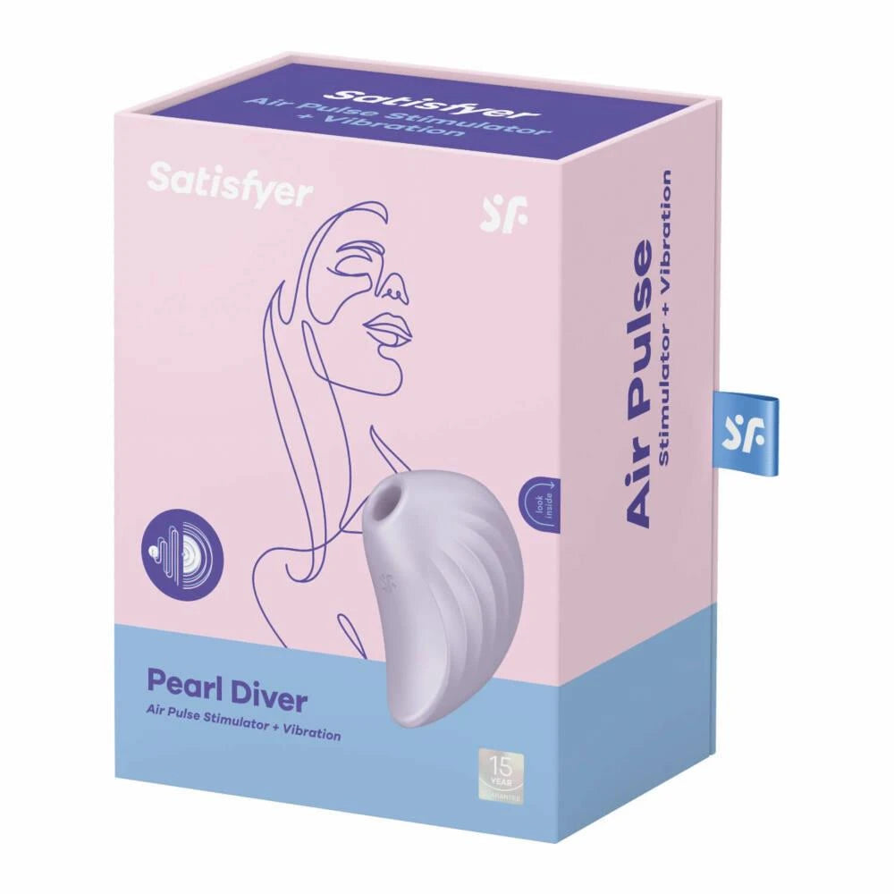 Stimulateur clitoridien Pearl Diver Air Pulse 12 fonctions – violet | Satisfyer