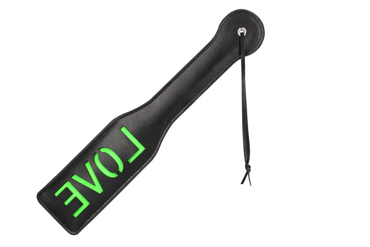 Látigo Paddle – fosforescente, verde 32.2 cm | Ouch!