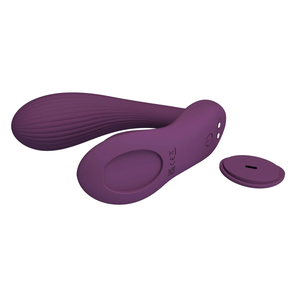 Vibrador especial Franz Mobile 10 funciones – control por app, doble, ciruela | Pretty Love