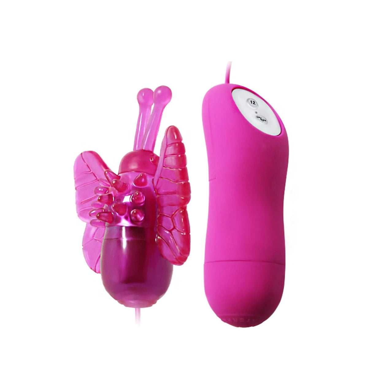 Mini-Vibrator Cute 12 Funktionen – mit Fernbedienung, fuchsia BI-014198 | Baile