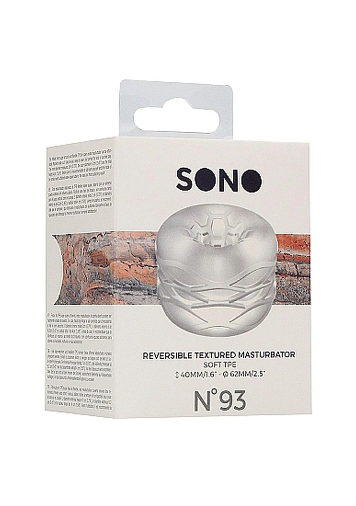 Masturbador N0 93 Reversible Bumper – de bolsillo, transparente | Sono