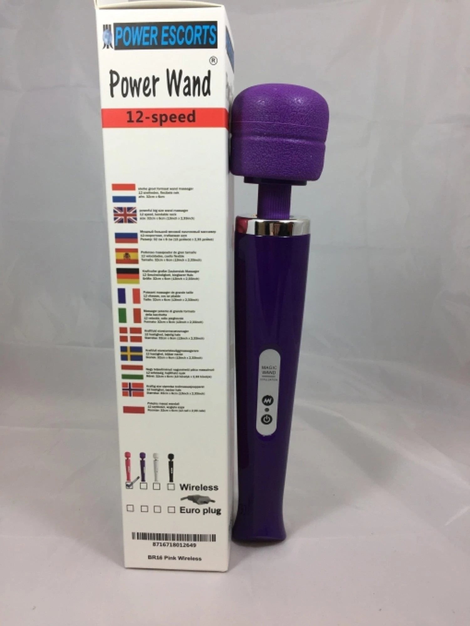 Powerwand violet prise européenne grand masseur de baguette
