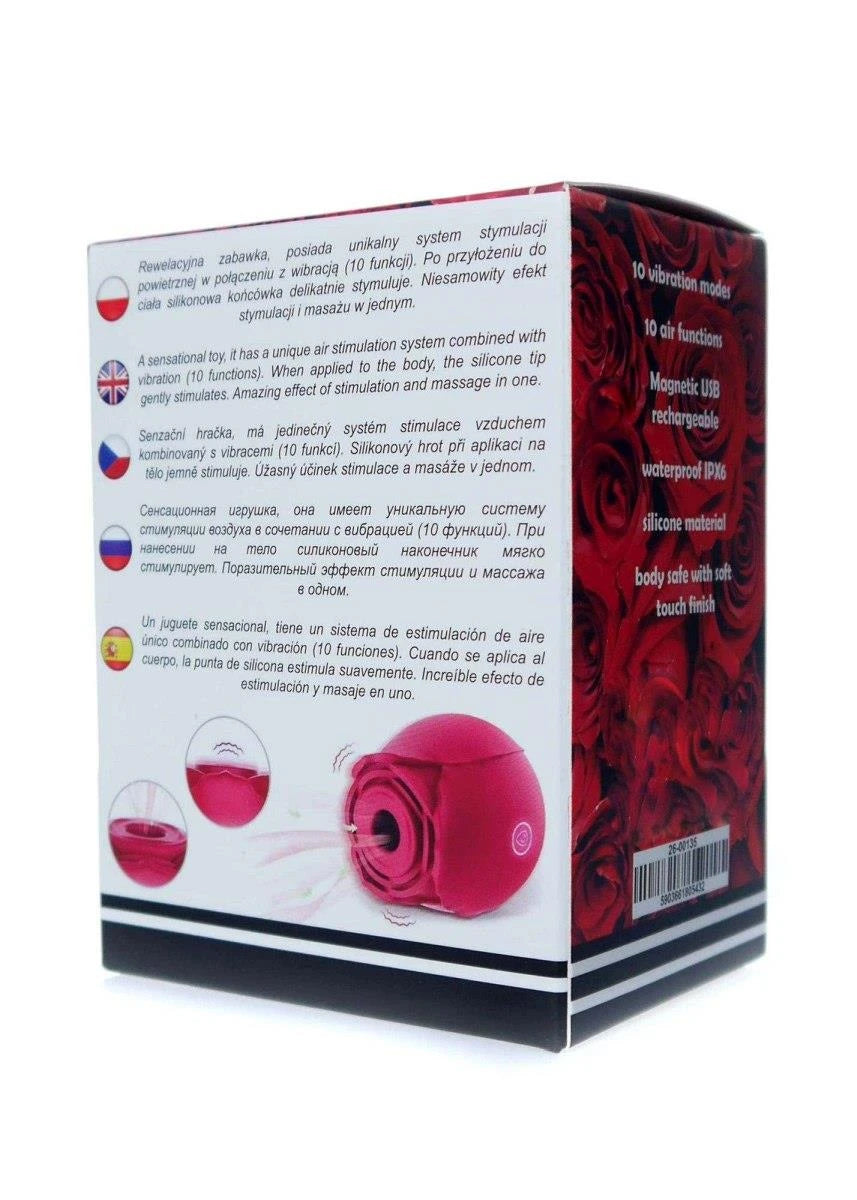 Stimulateur clitoridien 10 fonctions – rechargeable, rouge | Favorites