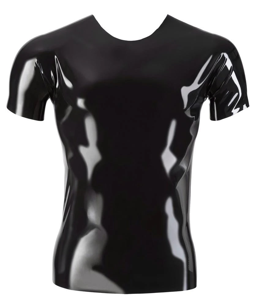 Men's shirt – latex, mini, black | Late X
