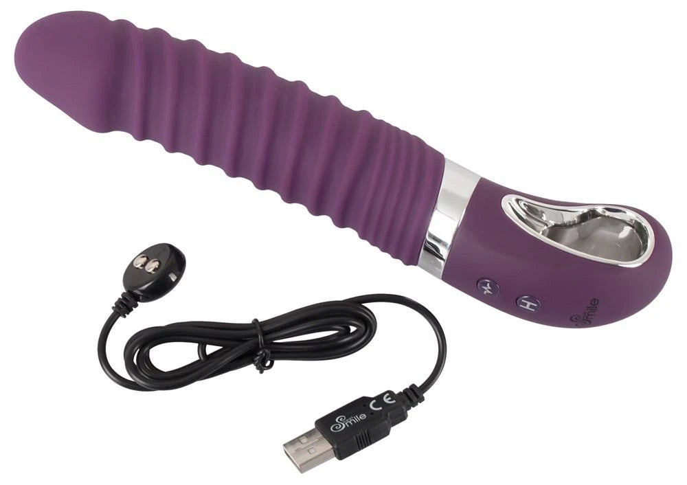 Classic vibrator 12 functions – rechargeable, heating, purple | Sweet Smile