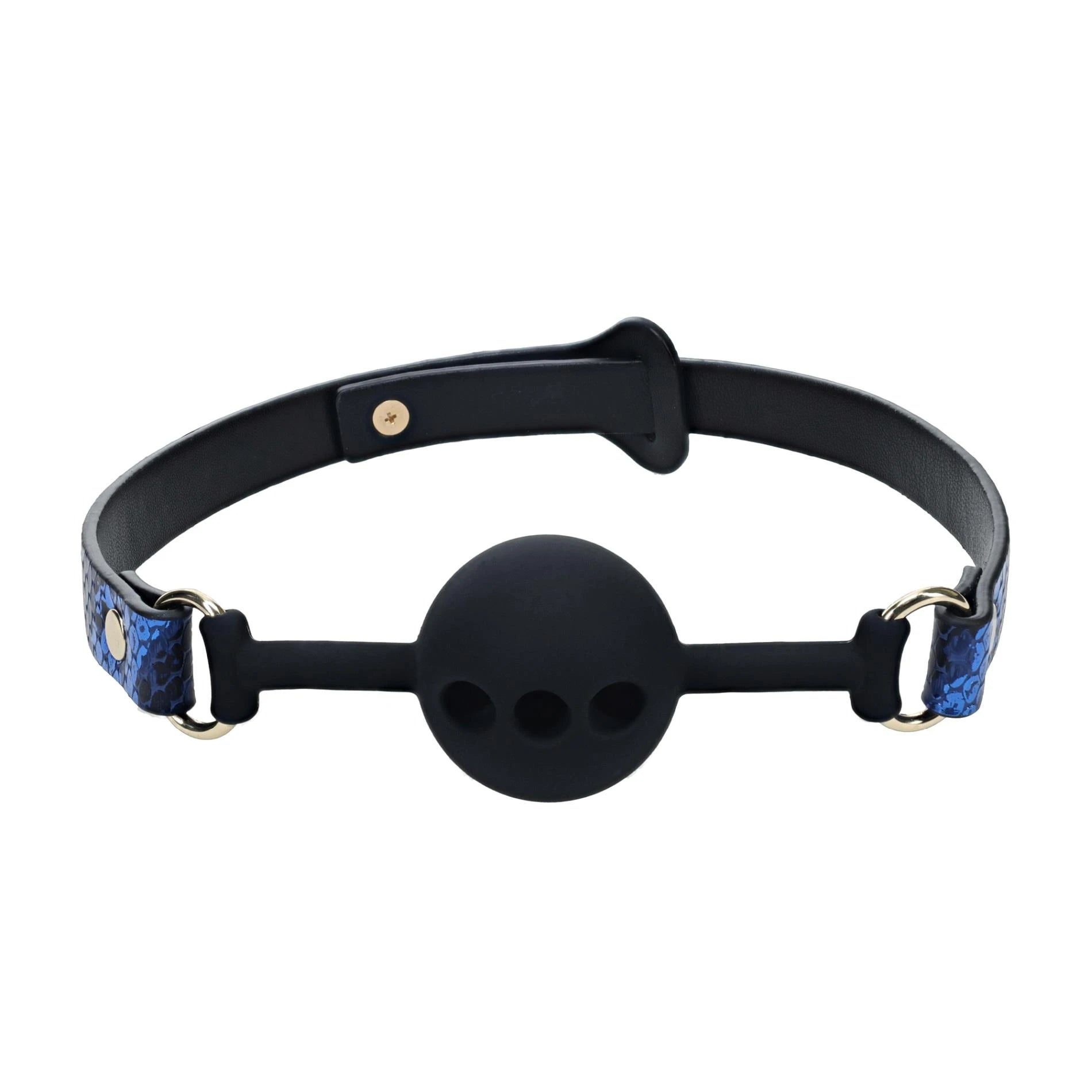 Collection Florence - Bâillon boule en silicone - Bleu