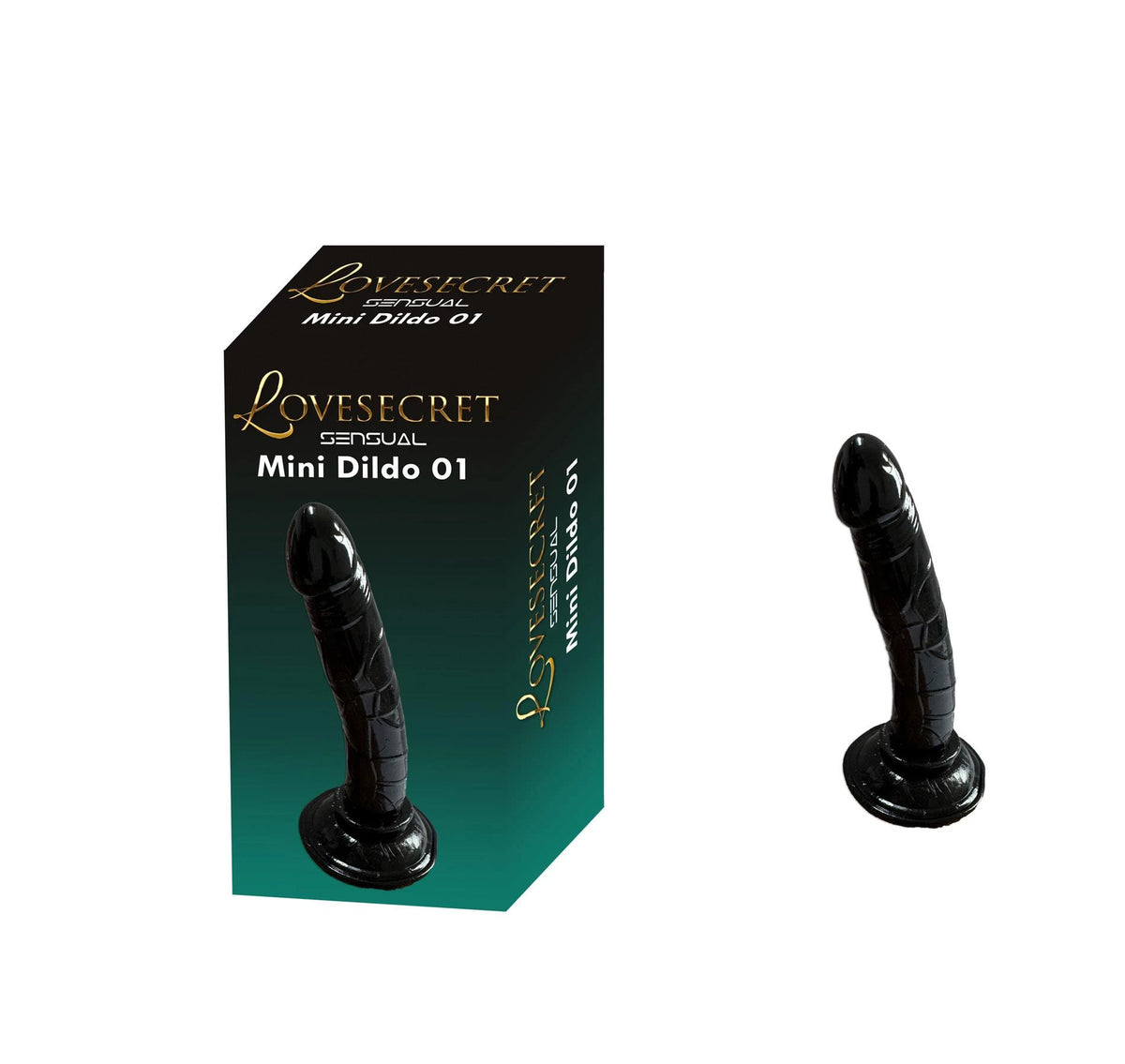 Gode réaliste – avec ventouse, noir | Lovesecret