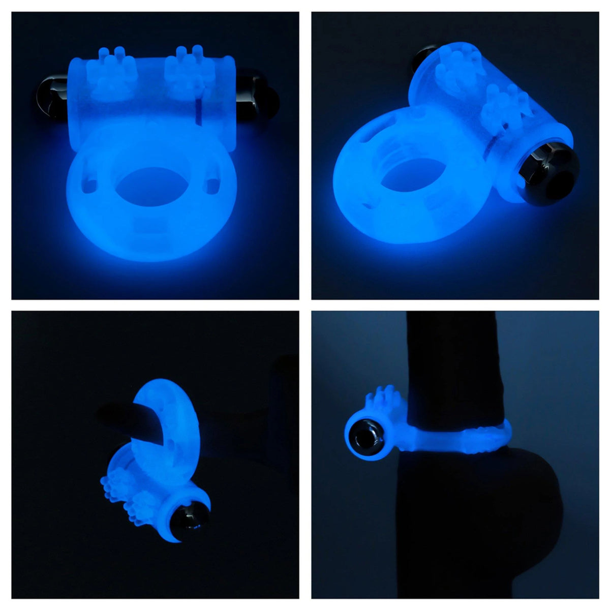 Anillo para el pene Lumino Play – vibrador, azul 10-LV343215 | Lovetoy