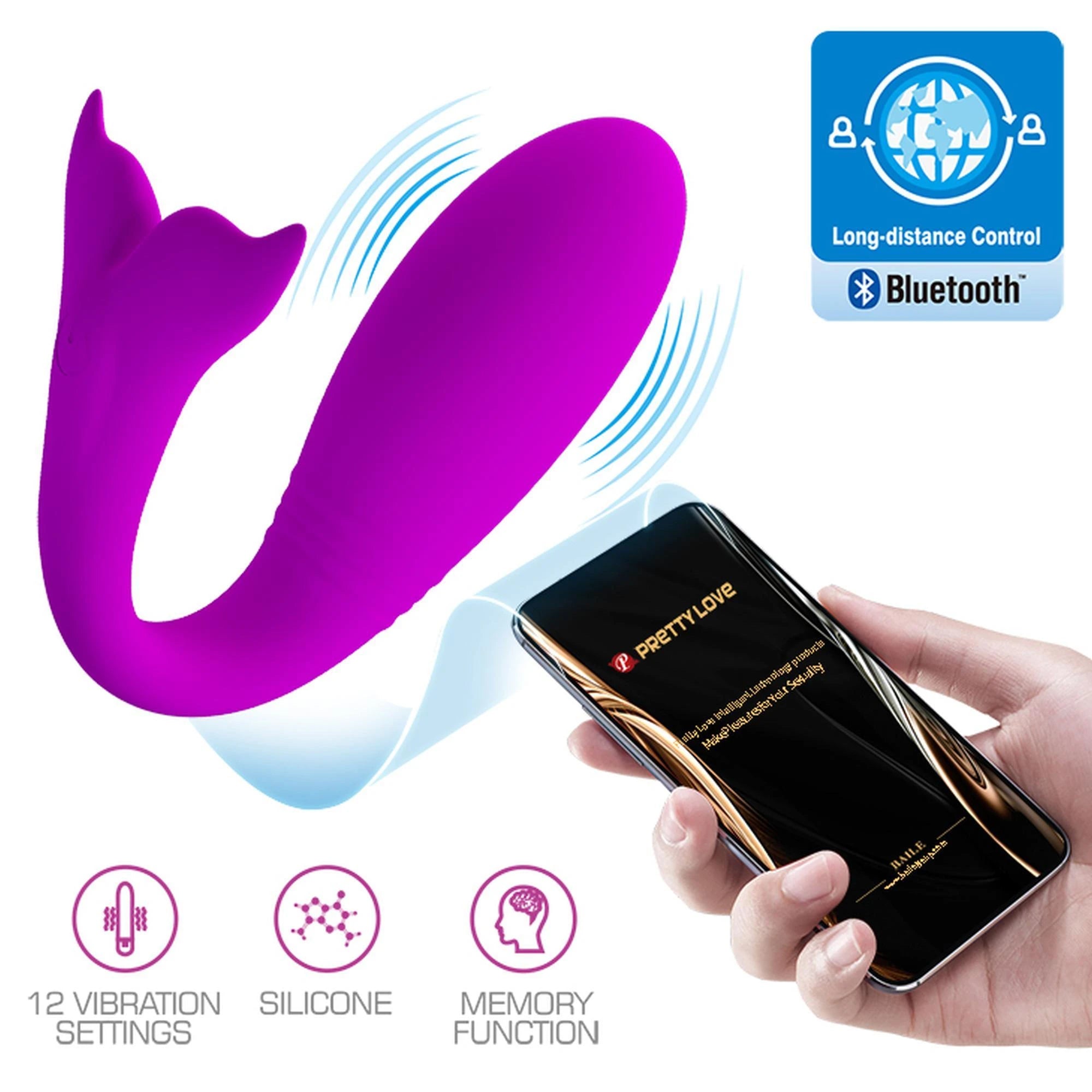 PRETTY LOVE - Jayleen, 12 fonctions de vibration Contrôle de l'application mobile à distance