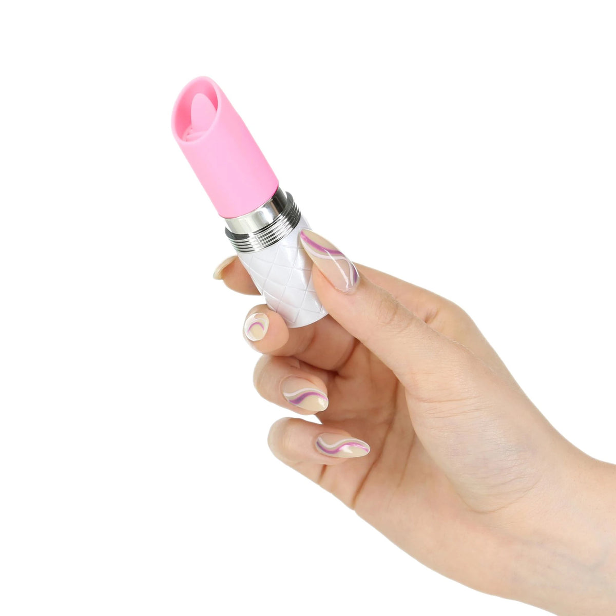 Mini vibrador Lusty 9.4 cm – recargable, rosa | PILLOW TALK