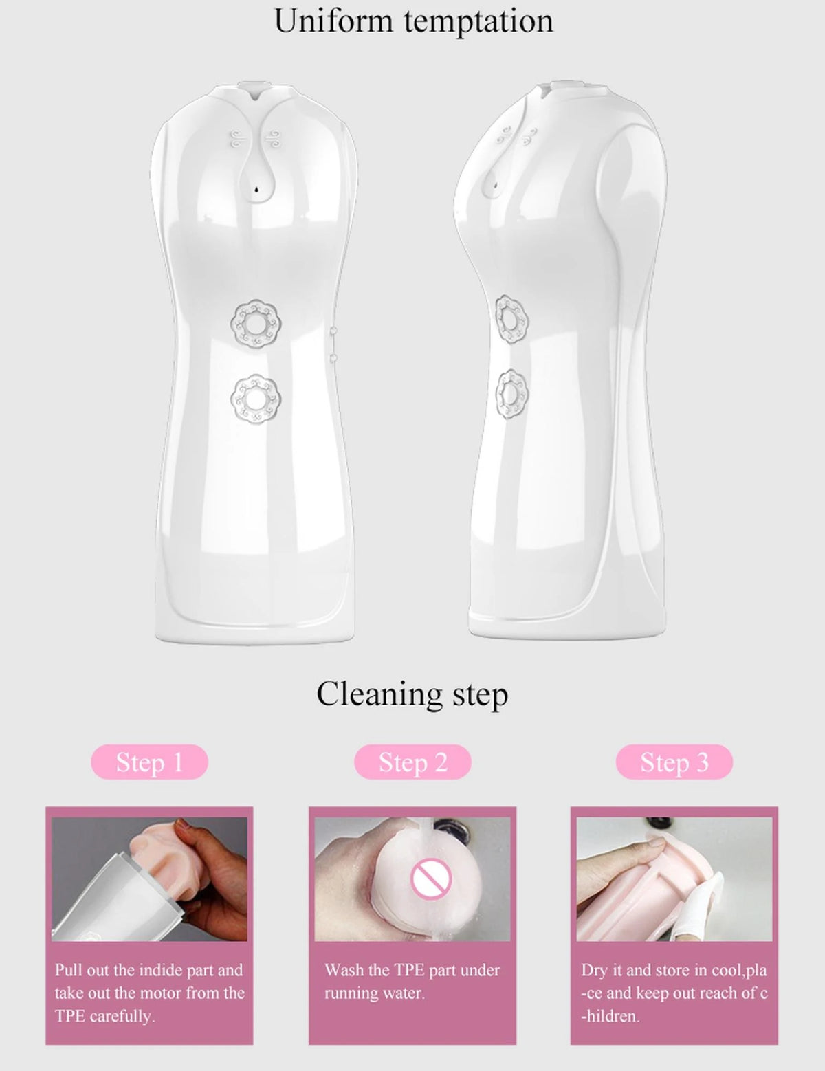 Masturbator Flashing Masturbation 7+ Talk 7 functions – rechargeable, vibrating, nude | Favorites