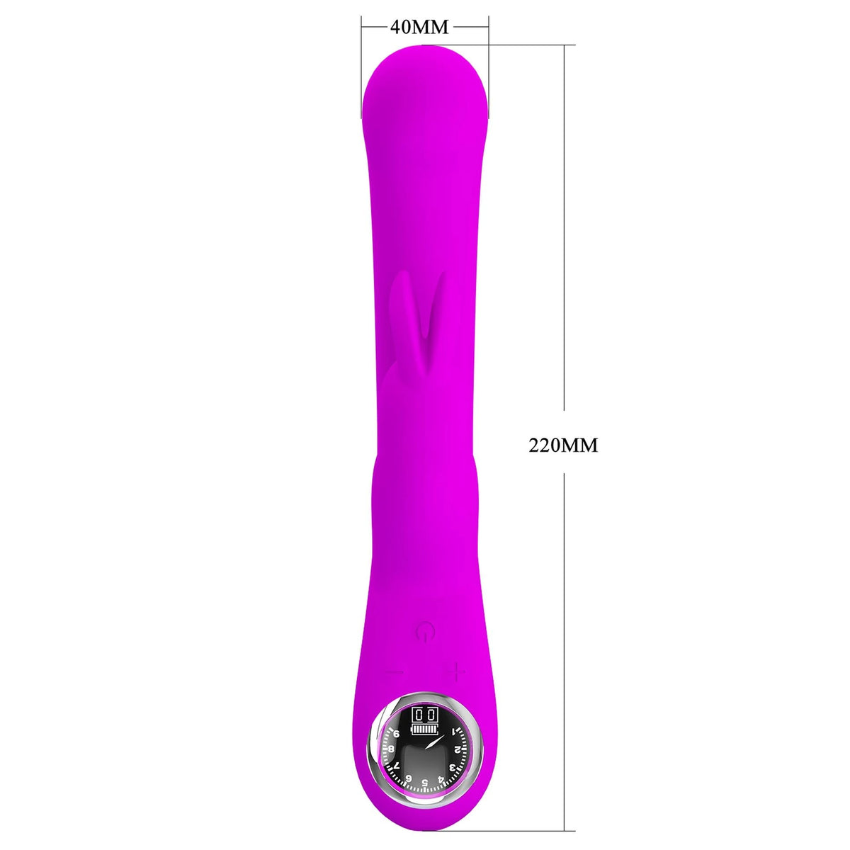Vibrador rabbit Lamar 10 funções – recarregável, roxo | Pretty Love