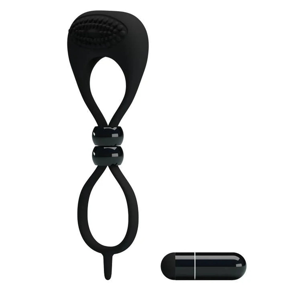 Anel peniano Locker – vibratório, preto | Pretty Love