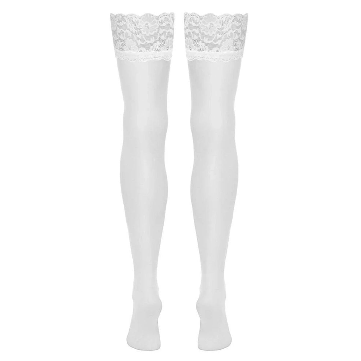 Bas – en dentelle, blanc | Cottelli LEGWEAR