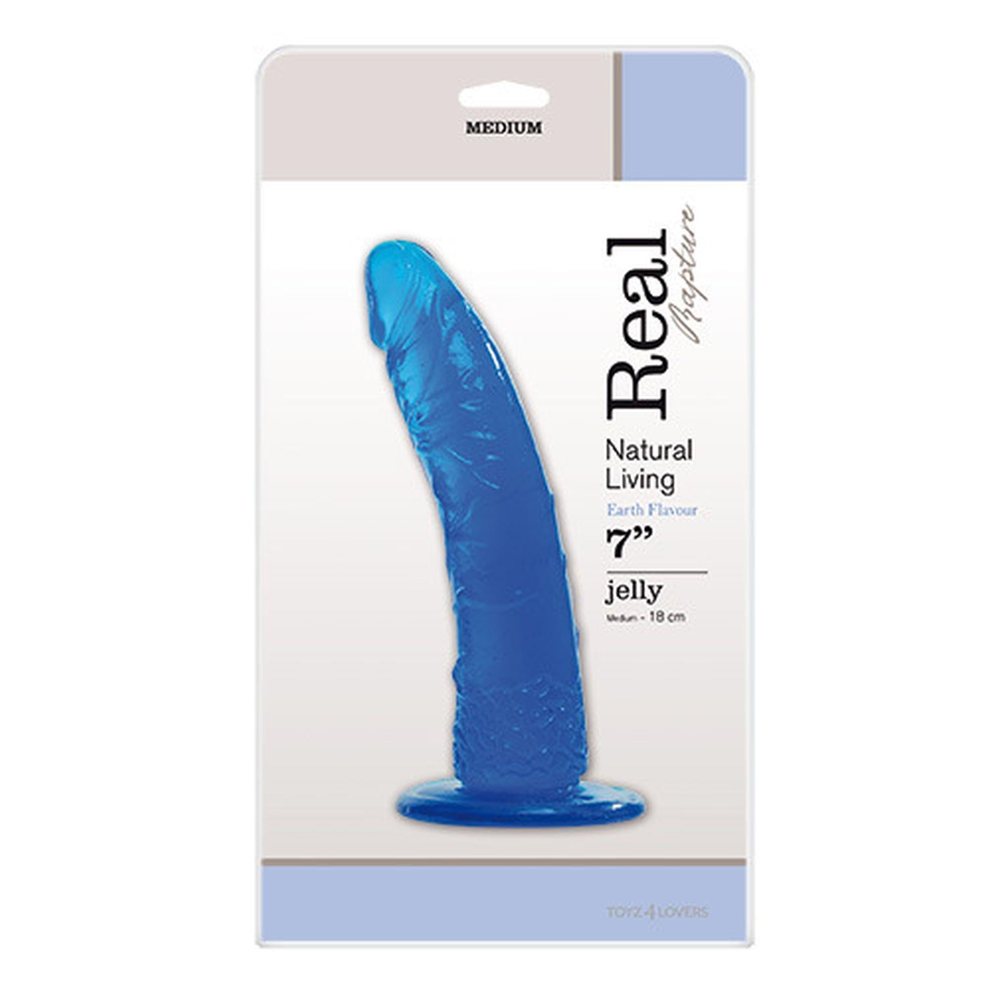 Dildo-GODEMICHET JELLY DILDO REAL RAPTURE BLUE 7"