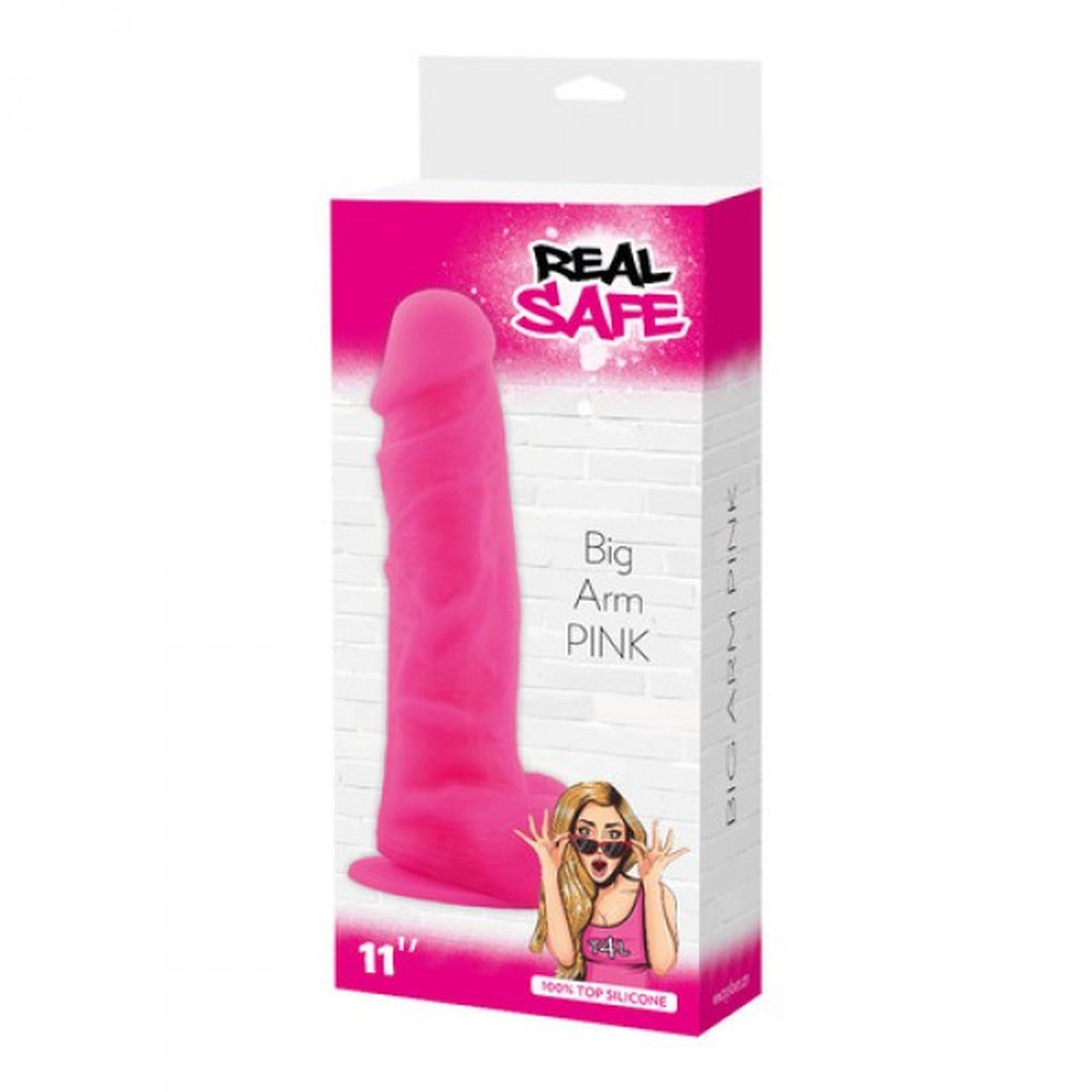 Dildo-Phallus réaliste, très sûr, grand bras, rose