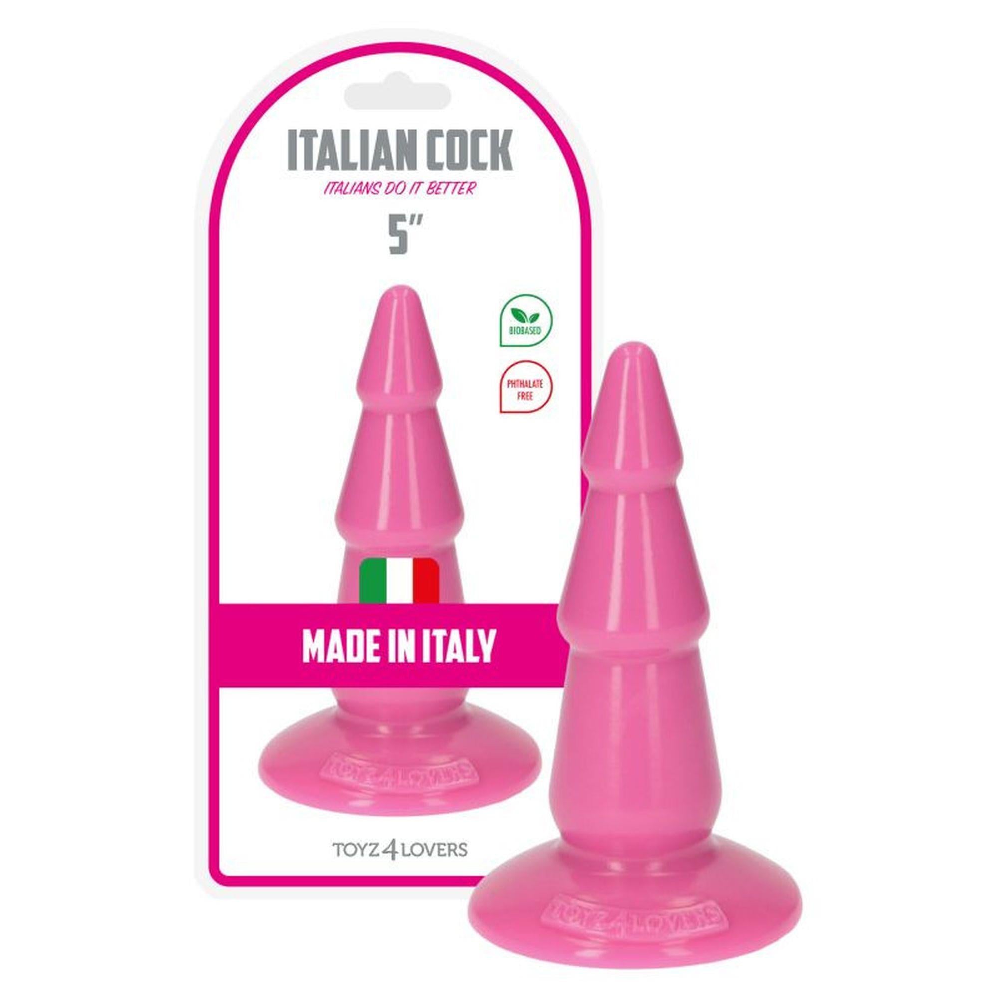 Dildo-bite italienne anale 5'' Rose