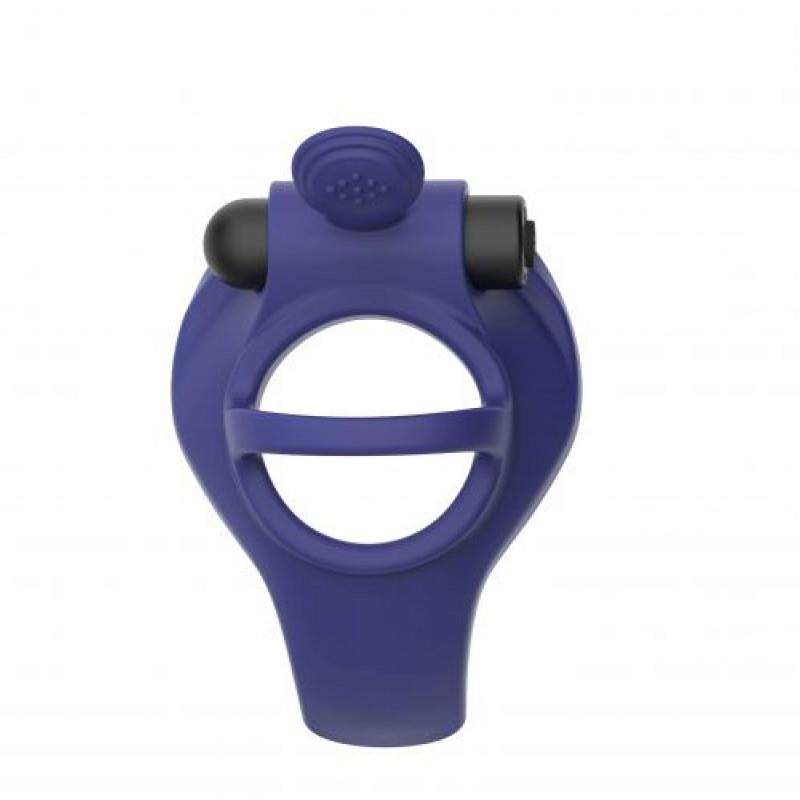 Anello fallico Gladiator 10 funzioni – ricaricabile, vibrante, blu