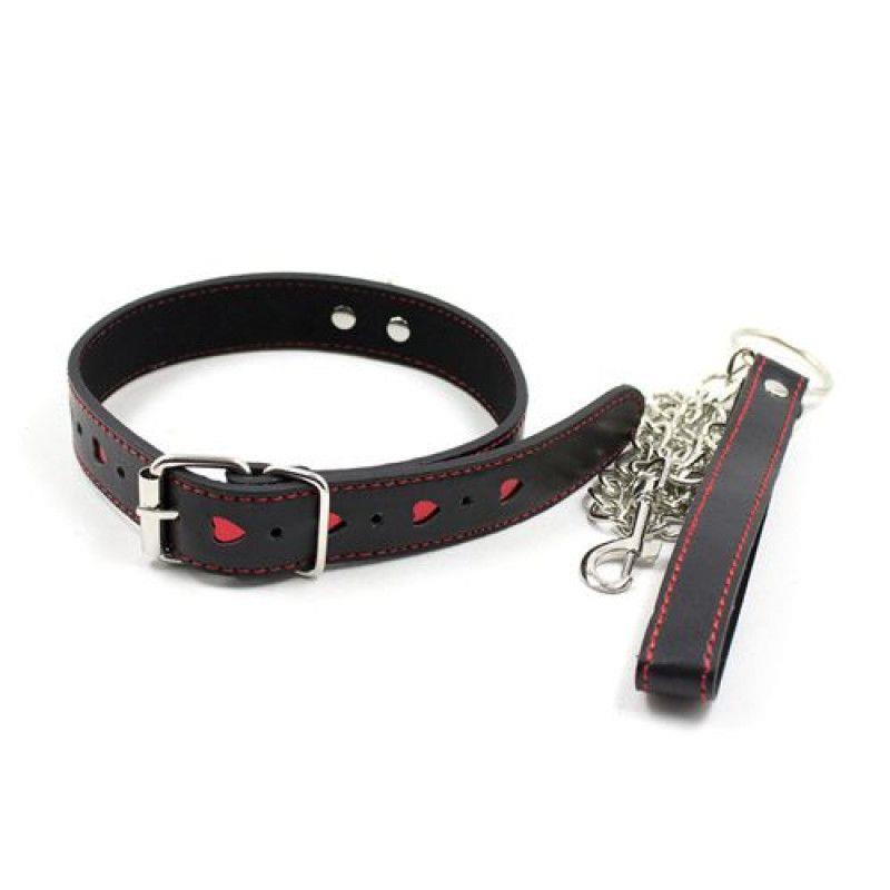 Costrizione bondage Easy Collar Leash – nera