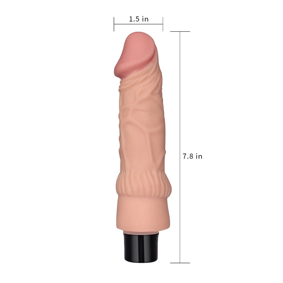 Consolador 7.8″ Softee 10 velocidades – vibrador, nude | Lovetoy