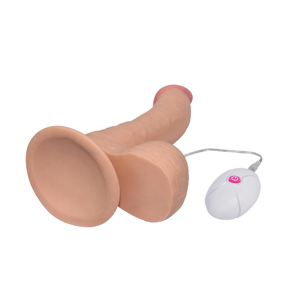 Realisztikus vibrátor 8.8″ Dude 10 sebesség – tapadókorongos, testszínű 20 cm | Lovetoy
