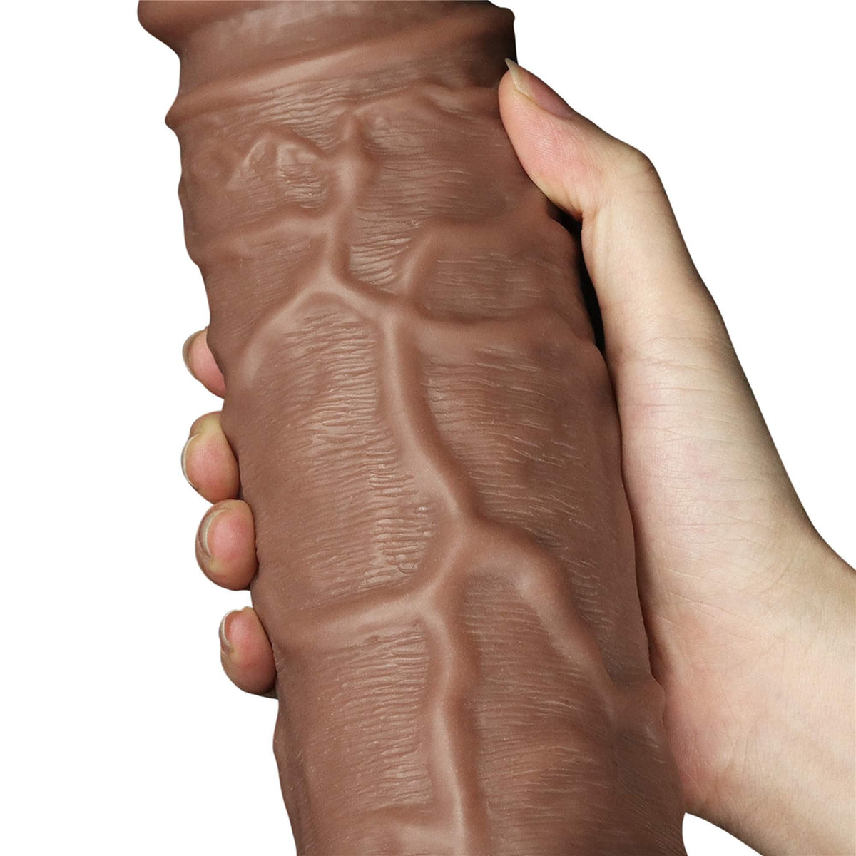Realistic vibrator Chubby 2 speeds – remote control, with suction cup, nude | Lovetoy
