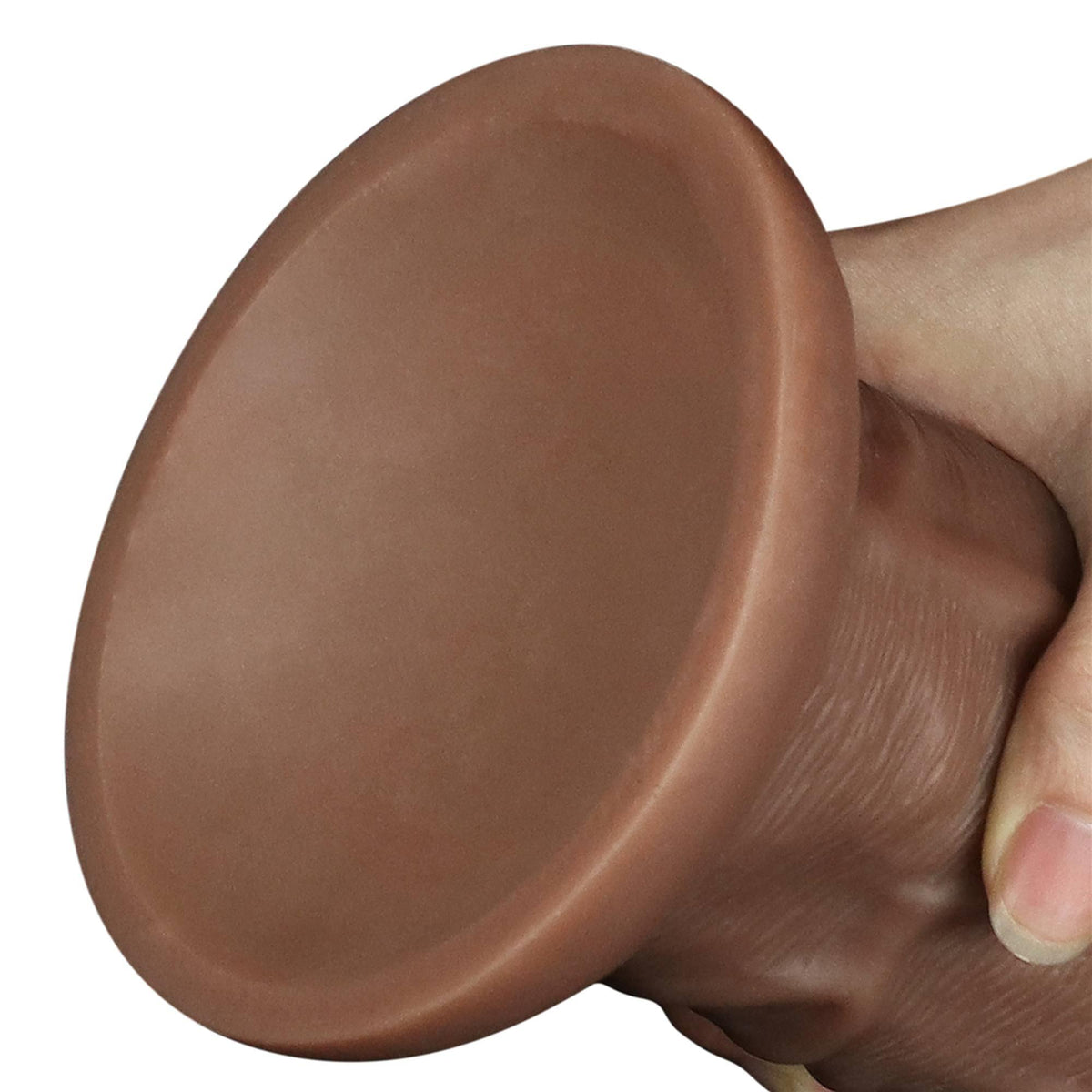 Realistic vibrator Chubby 2 speeds – remote control, with suction cup, nude | Lovetoy