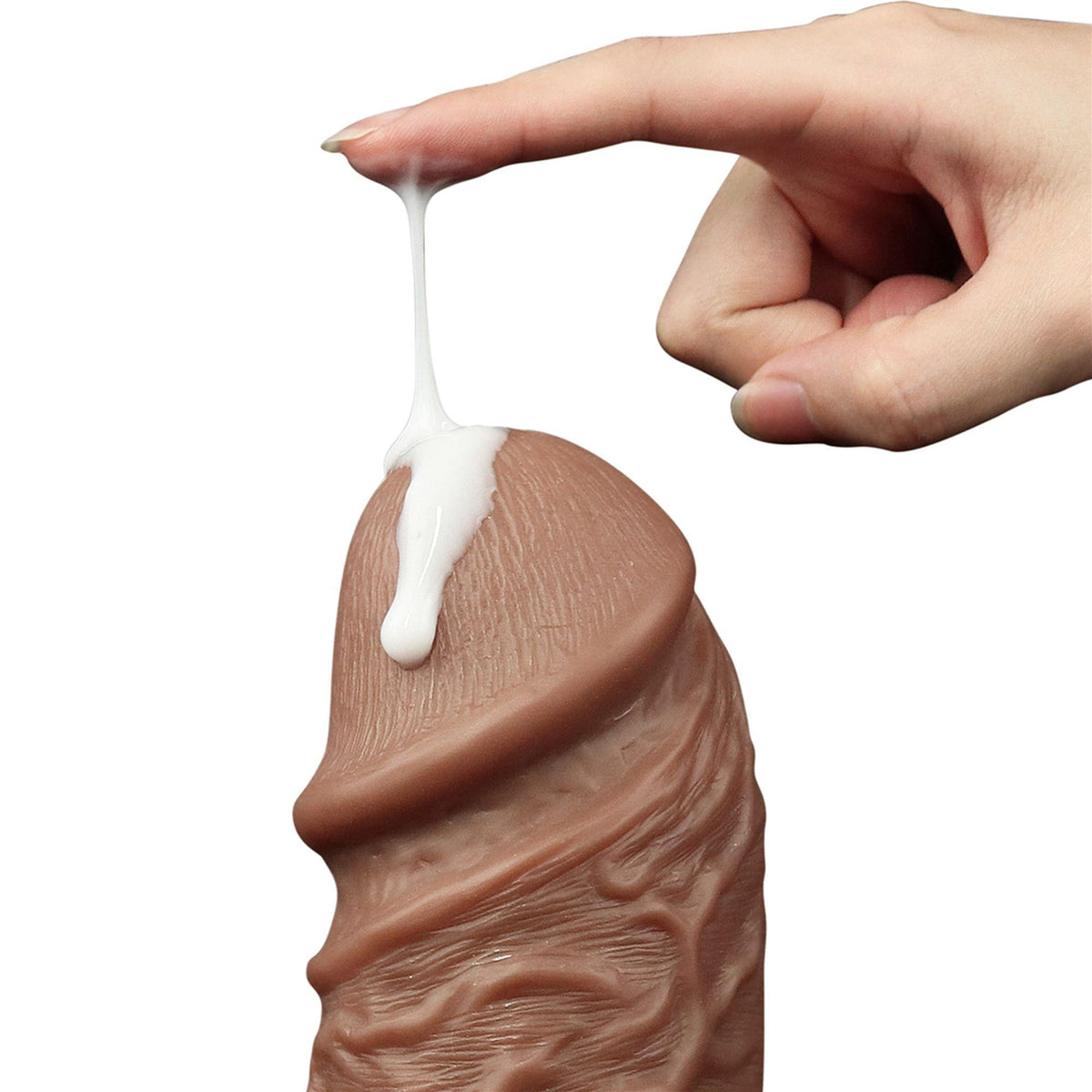 Realistic vibrator Chubby 2 speeds – remote control, with suction cup, nude | Lovetoy