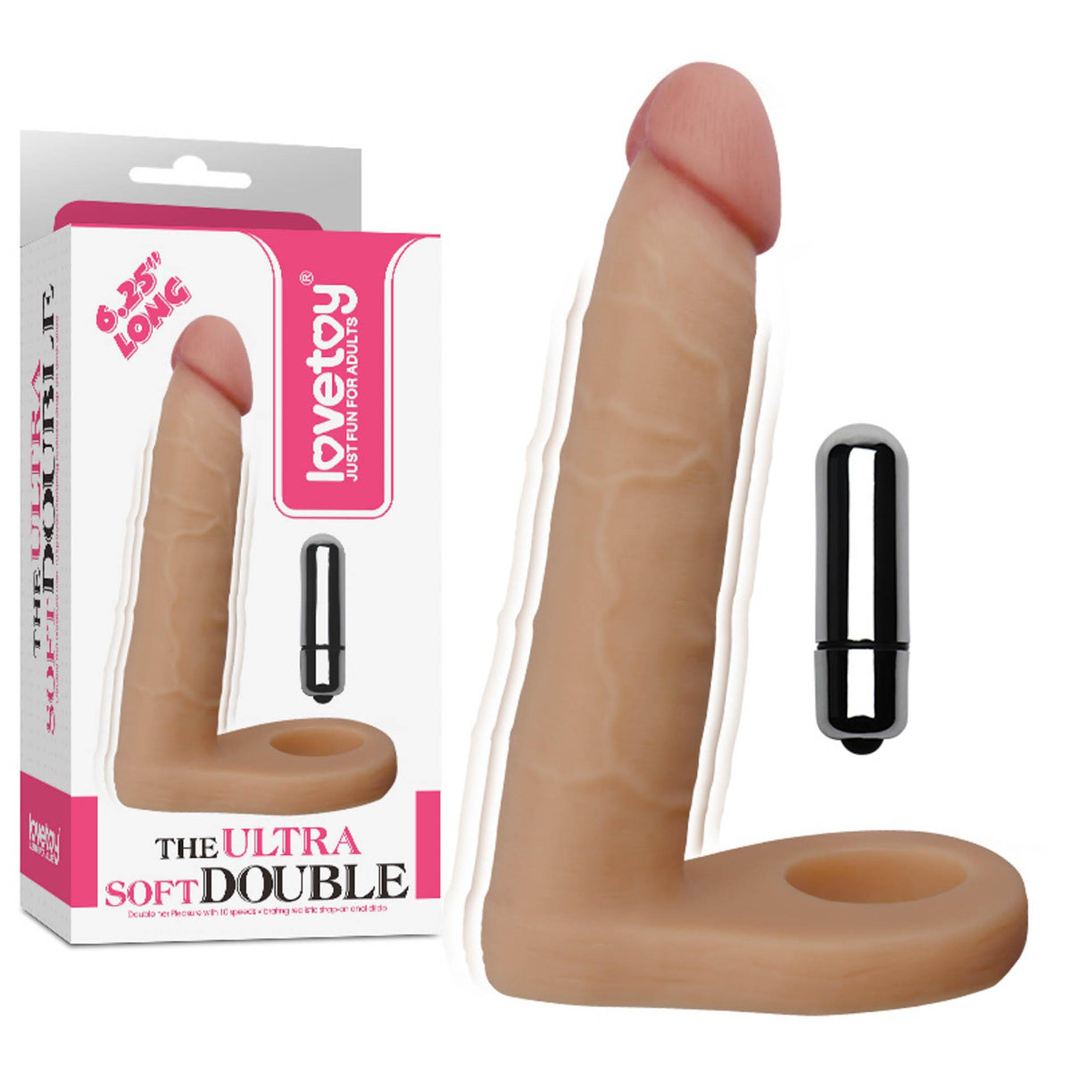 Vibromasseur réaliste 15.8 cm – double, nude | Lovetoy