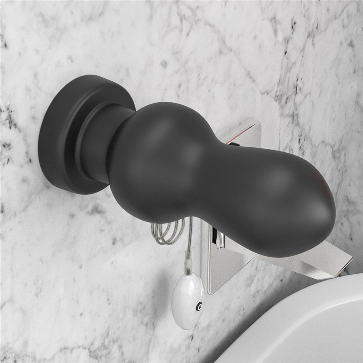 Butt plug 7″ King Sized Rammer 3 speeds – vibrating, remote control, black | Lovetoy