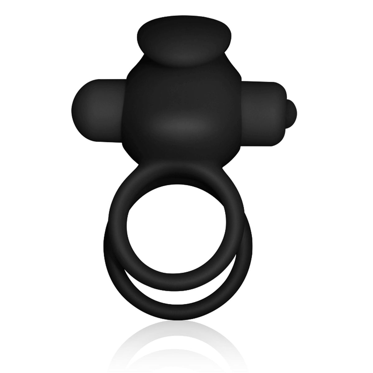 Anillo para el pene Duo – vibrador, negro | Lovetoy
