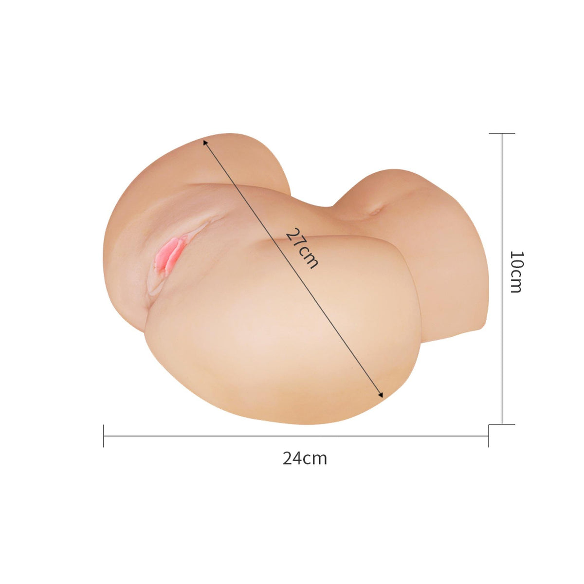 Maszturbátor Feel Me Bare Perfect Pussy&Ass – vibrációs, cyberskin, testszínű 10-LV2218 | Lovetoy