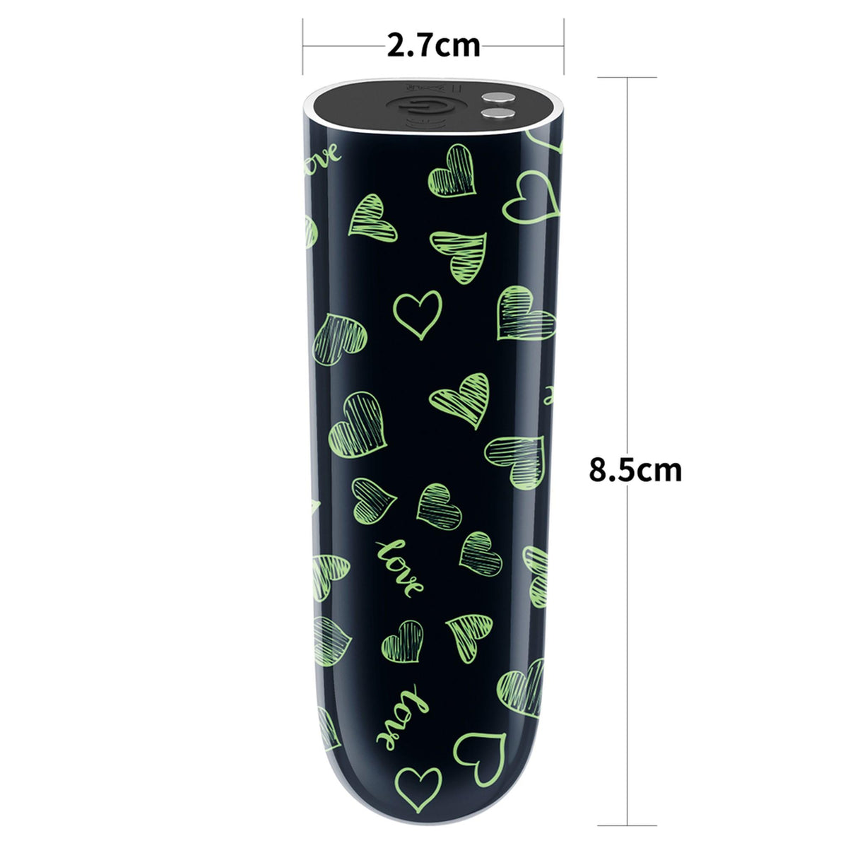 Mini vibromasseur Heart 8.5 cm – rechargeable, phosphorescent | Lovetoy