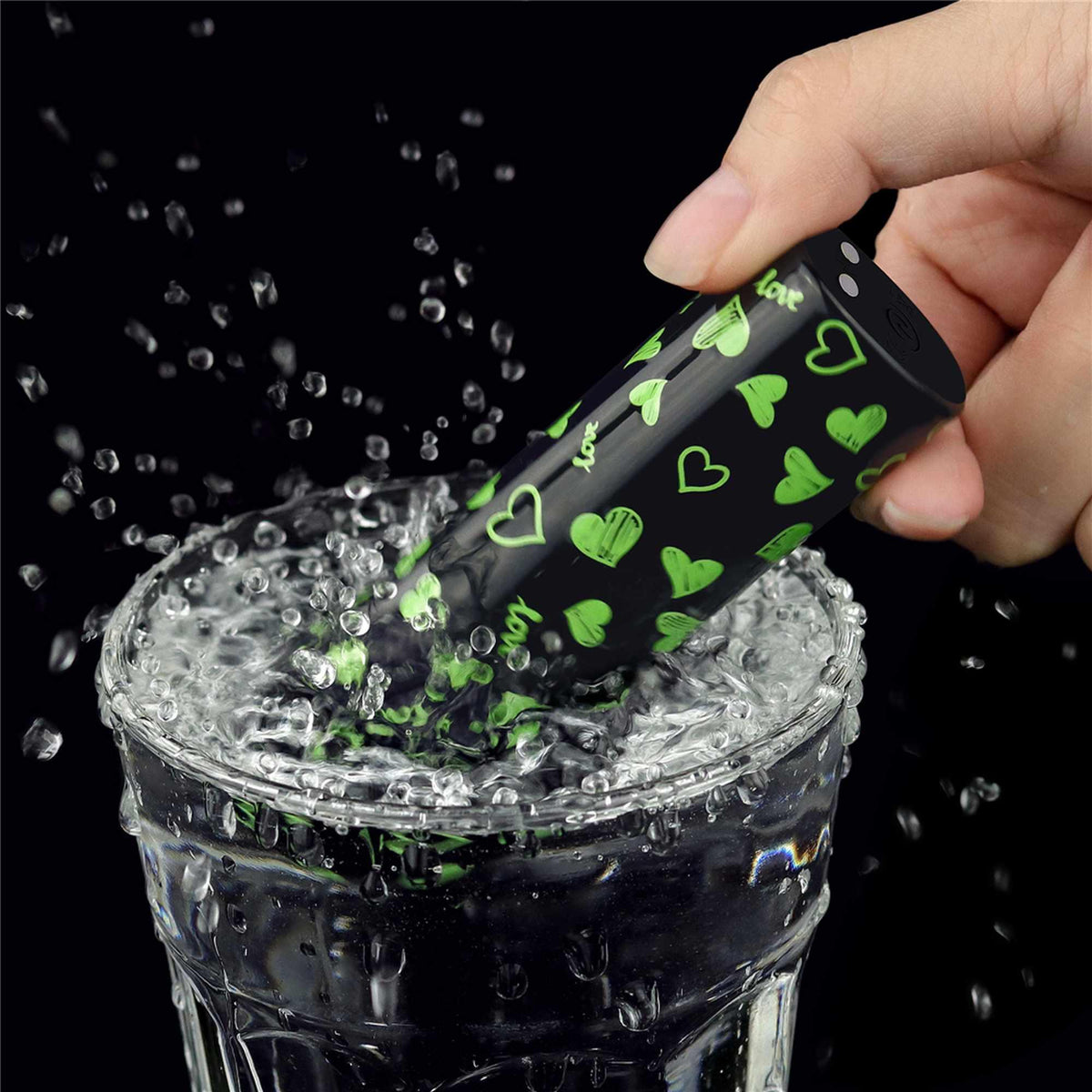 Mini vibromasseur Heart 8.5 cm – rechargeable, phosphorescent | Lovetoy