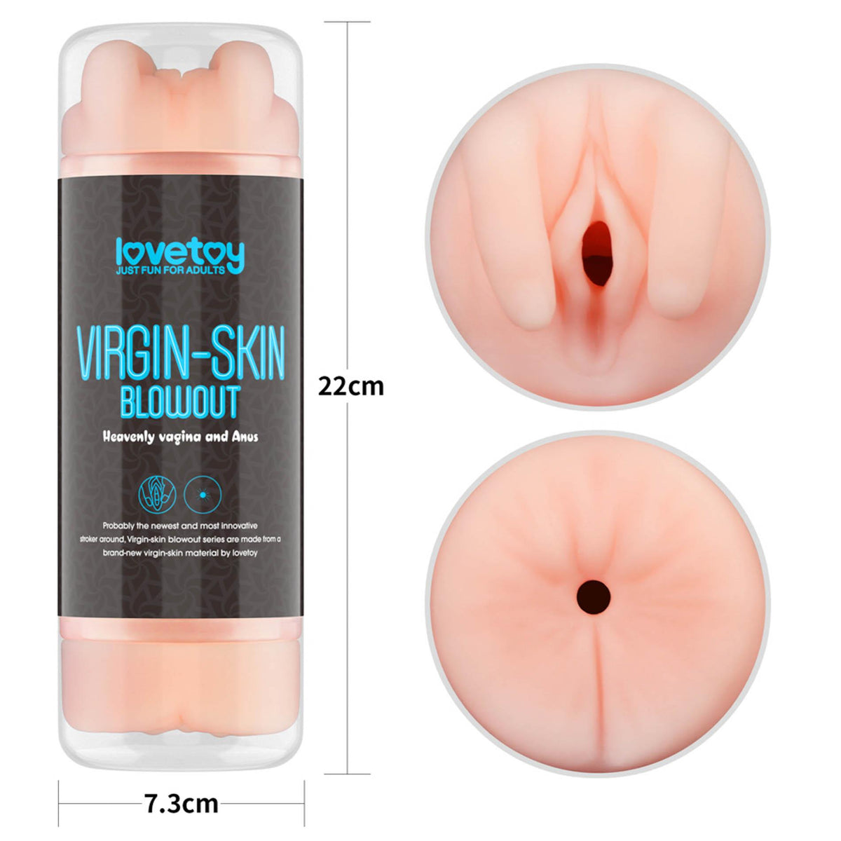 Maszturbátor Virgin Blowout Stroker 22 cm – vibrációs, testszínű 10-LV250016 | Lovetoy