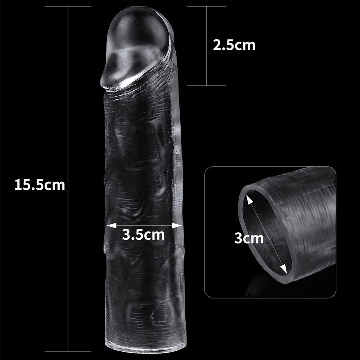 Penis sleeve Flawless Add 1 15.5 cm – vibrating | Lovetoy