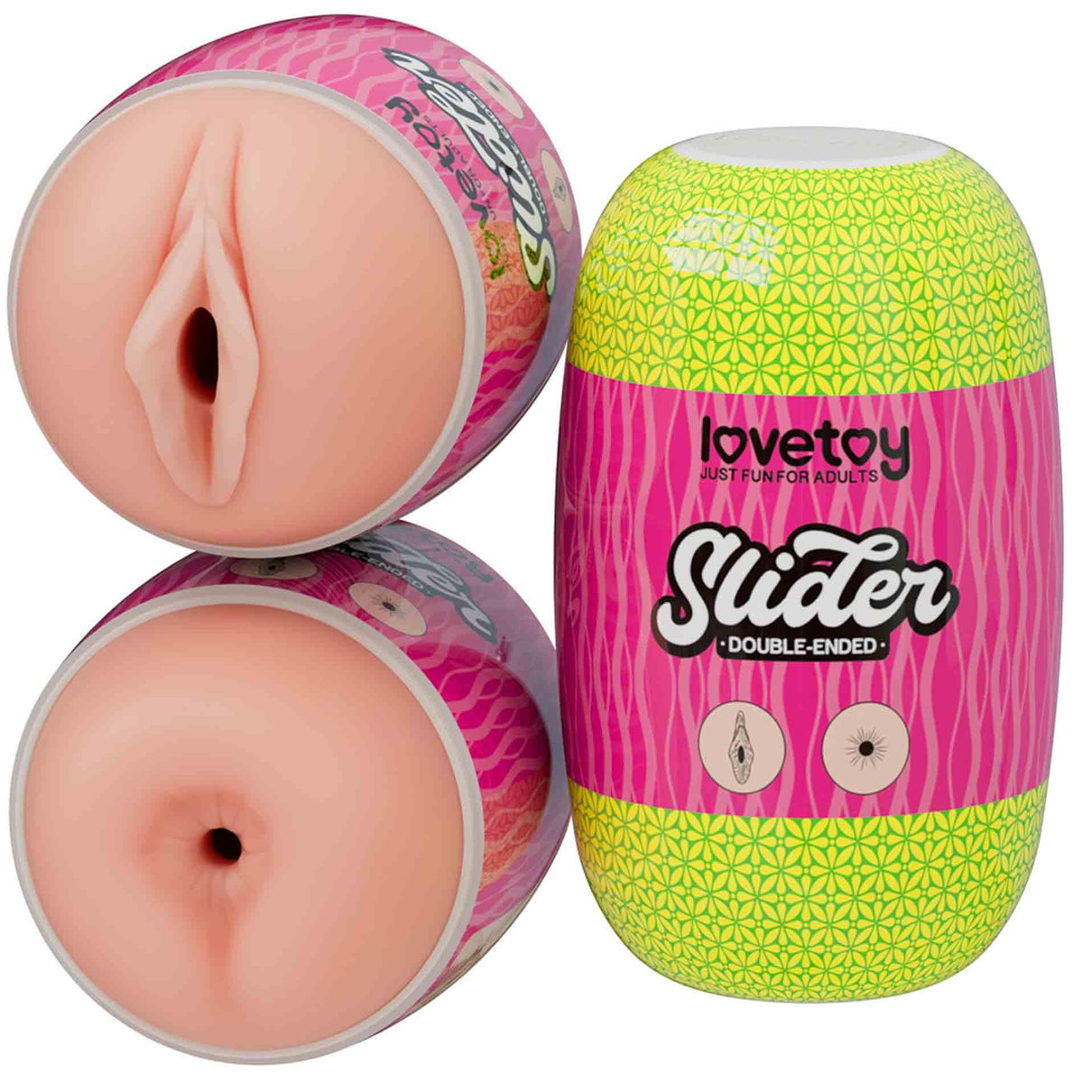 Masturbator Slider Ended 10.3 cm – vibrating, double, nude 10-LV350012 | Lovetoy