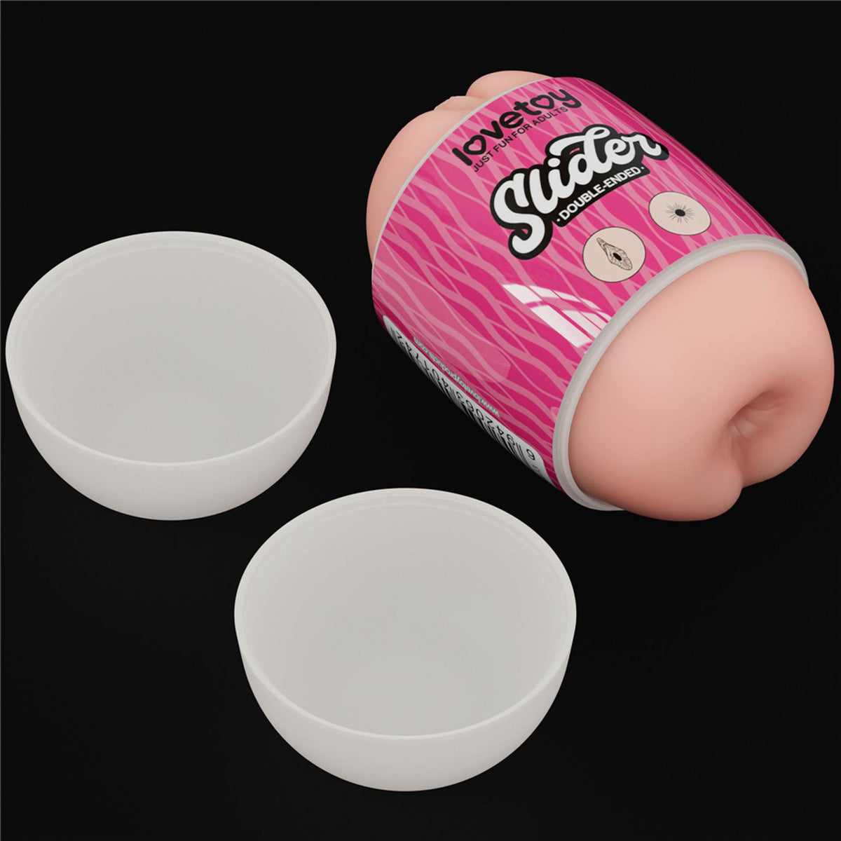 Masturbator Slider Ended 10.3 cm – vibrating, double, nude 10-LV350012 | Lovetoy